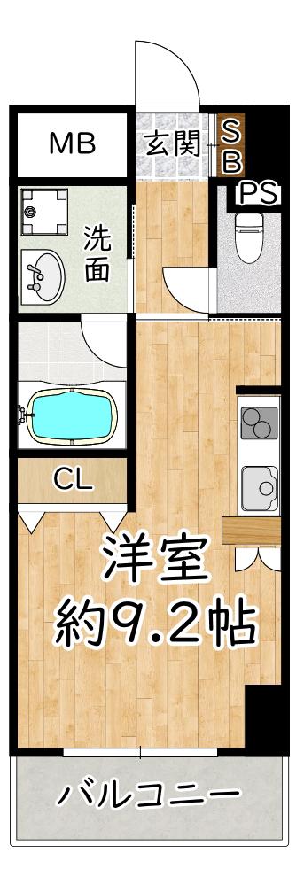 アーバネス淀川(ワンルーム/5階)の間取り写真