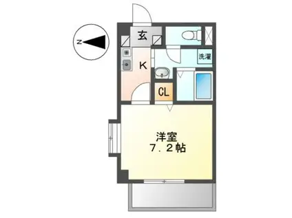 クレセール新栄(1K/6階)の間取り写真