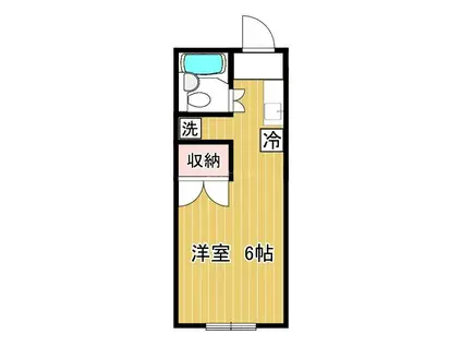 松風台ハイツ(ワンルーム/2階)の間取り写真