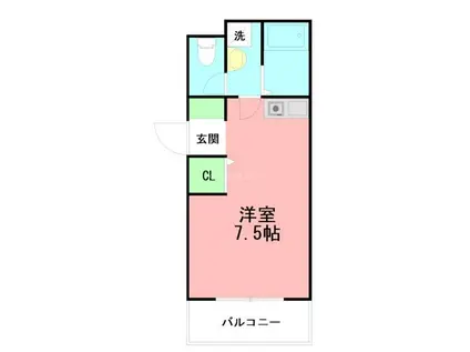 グランエクシード戸塚(ワンルーム/3階)の間取り写真