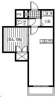 コスタ吉村(1LDK/4階)の間取り写真