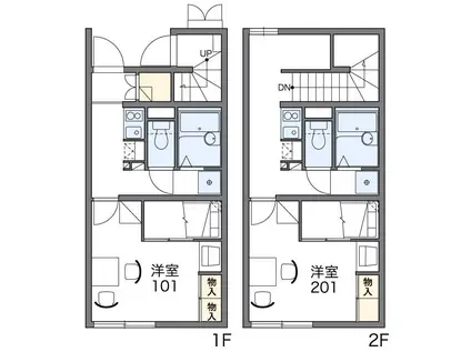 レオパレス昭和町(1K/1階)の間取り写真