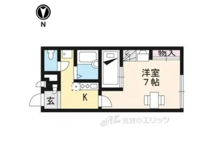 レオパレス E&WIMAMURA(1K/2階)の間取り写真