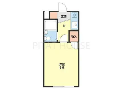南海本線 紀ノ川駅 徒歩17分 2階建 築29年(1K/2階)の間取り写真