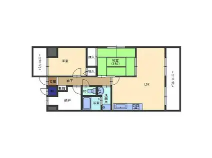 メゾン無憂館II(2SLDK/7階)の間取り写真