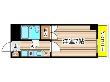 ハイツ紫苑(1K/5階)の間取り写真