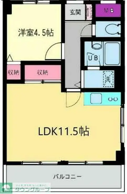 ライオンズマンション淵野辺第2 2階階 間取り