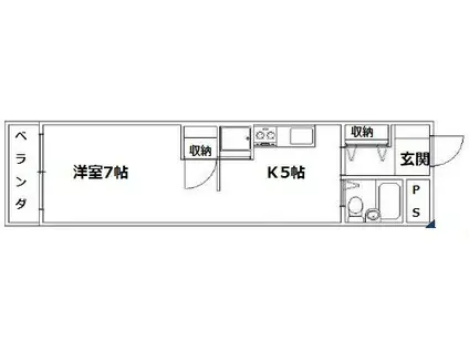 HOUSE 610(ワンルーム/3階)の間取り写真