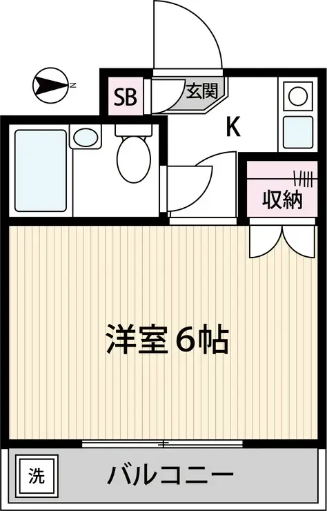 アネックス若林 1階階 間取り