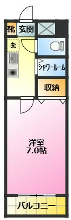 シャンブレ元住吉 3階階 間取り