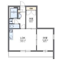 レオパレスレジアス(2LDK/2階)の間取り写真