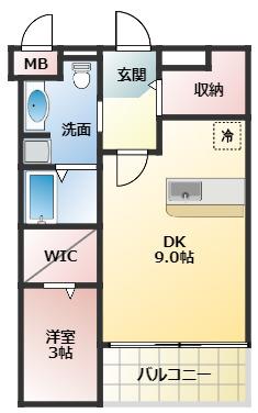 ブライトホルン(1LDK/2階)の間取り写真