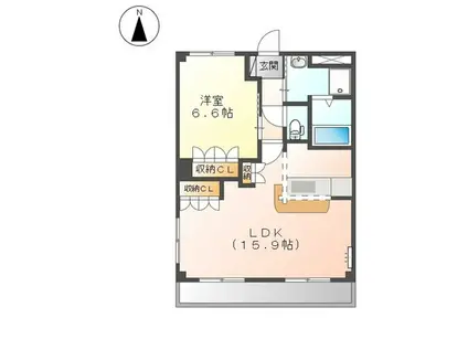 アメニティハイム・K(1LDK/1階)の間取り写真