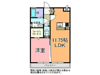 クレール(1LDK/1階)の間取り写真
