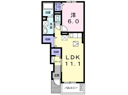 MAIDEN VOYAGE(1LDK/1階)の間取り写真