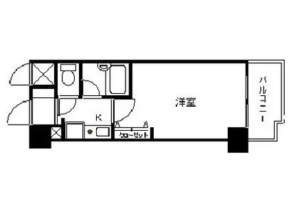 エスリード三宮フラワーロード(1K/6階)の間取り写真