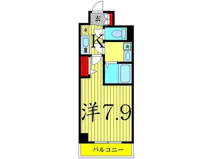 ティモーネ深川リーヴァ(1K/6階)の間取り写真