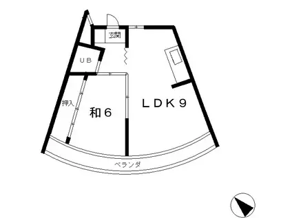 レドンダカサ玉川(1LDK/2階)の間取り写真