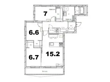 ピオネロ恵庭II(3LDK/4階)の間取り写真