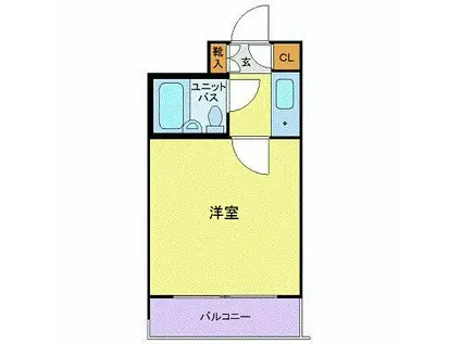 クリオ鵜の木壱番館(1K/3階)の間取り写真