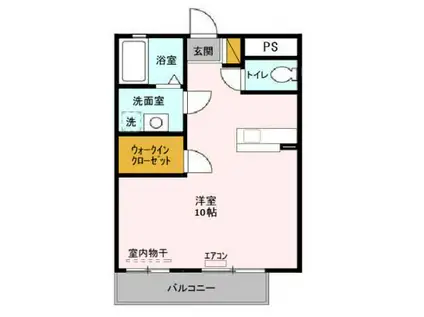 インペリアルMマミ(ワンルーム/1階)の間取り写真