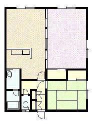 ファミール川端A・B(3LDK/2階)の間取り写真