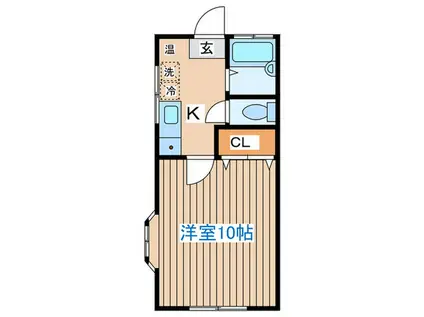ノースフィールド(1K/1階)の間取り写真