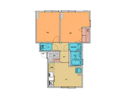 コーポS(2DK/3階)の間取り写真