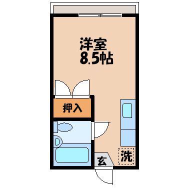 パージュ石神(ワンルーム/1階)の間取り写真