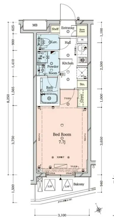 ラフィスタ墨田5丁目 4階階 間取り