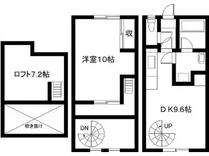 フローラII(2LDK/2階)の間取り写真