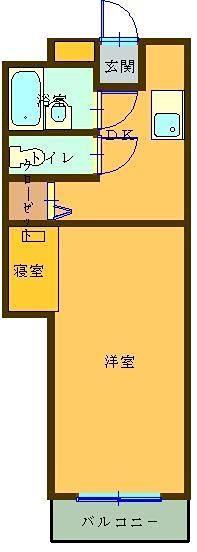 セントポーリア(1DK/4階)の間取り写真