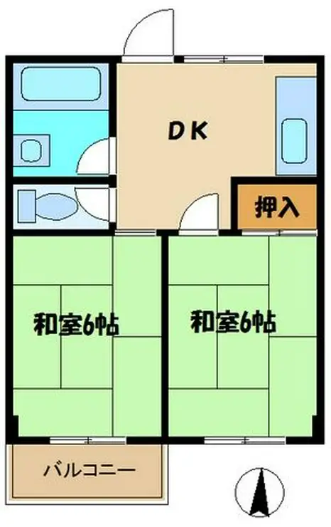 コーポ四季 2階階 間取り