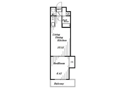 リトルズ幕張町(1LDK/3階)の間取り写真