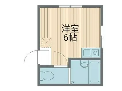 ユナイト井土ヶ谷サンディアゴの杜(ワンルーム/2階)の間取り写真