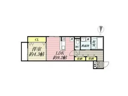 LA・LA(1LDK/2階)の間取り写真