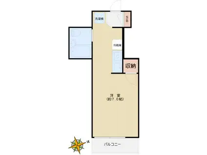 フジビル(ワンルーム/4階)の間取り写真