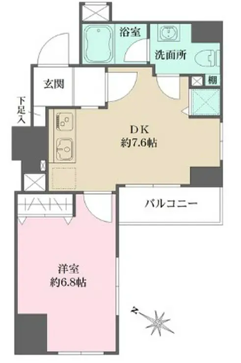 スパッジオ蔵前 2階階 間取り