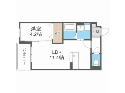 LIFEFIELD仲畑(1LDK/2階)の間取り写真