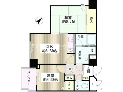 マハール駒込(2DK/3階)の間取り写真