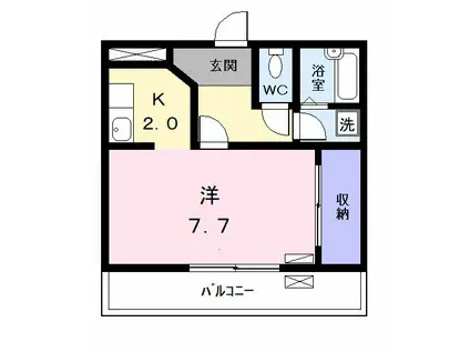 ランドマーク弥富(1K/3階)の間取り写真