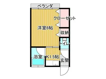 サンエイトハイツ(1K/1階)の間取り写真