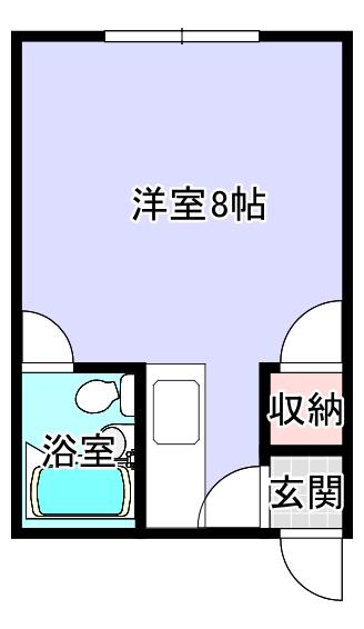 砂川総合ハイツ(ワンルーム/2階)の間取り写真
