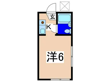 レイクヒル上大岡(1K/1階)の間取り写真