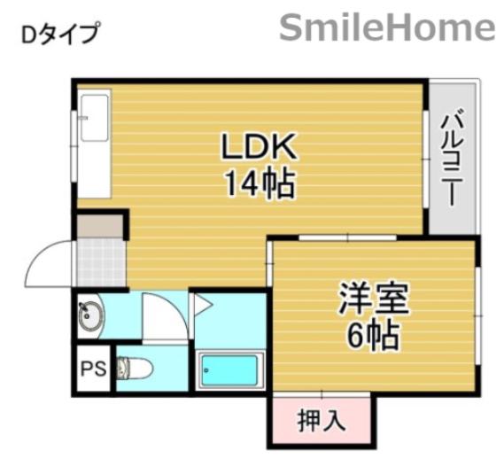 ラパンジール住吉大社(1LDK/7階)の間取り写真