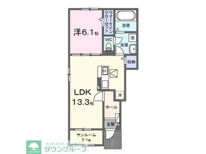 メゾンサンパティークIII(1LDK/1階)の間取り写真