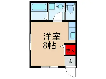 BMハイツ(ワンルーム/2階)の間取り写真