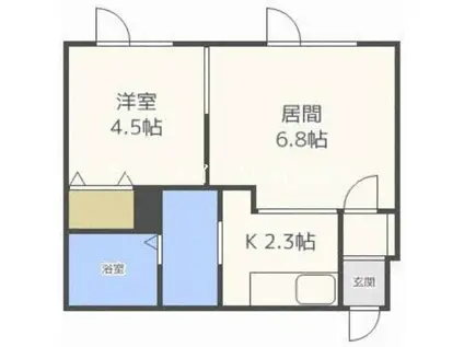 ブランノワールN14.EXE(1LDK/6階)の間取り写真