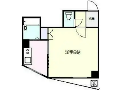 ウィングエステート二子(1K/2階)の間取り写真