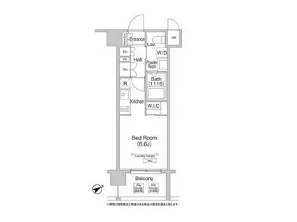 エミネンス高輪台(ワンルーム/6階)の間取り写真